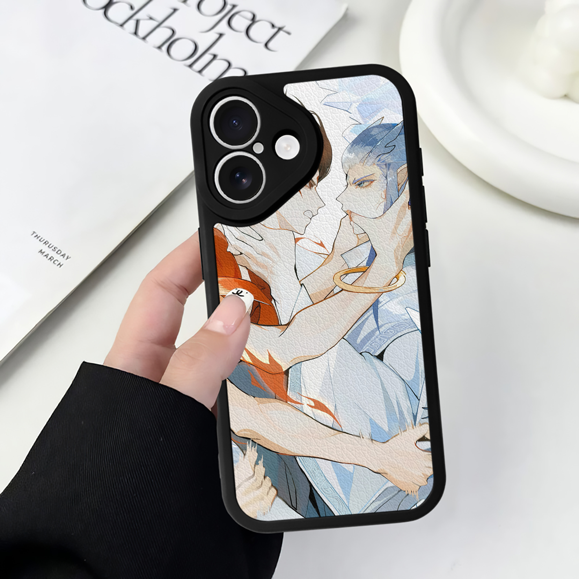 （画像用） Ne Zha 2 ナタ 魔童の大暴れ 【iPhone 16シリーズ対応】シリコンスマホケース（レザー調） 材質：シリコン